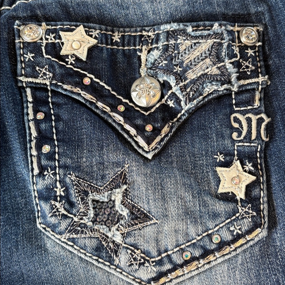 Miss Me Dark Blue Boot Cut Jeans - Picture 6 of 7